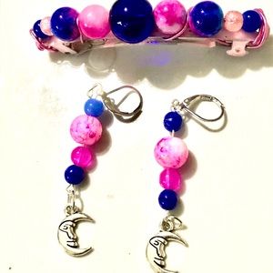 Hand crafted clip style hair clip 2” long